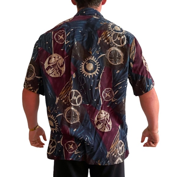 Organic Pattern Flowy Button Down - Picture 3 of 6